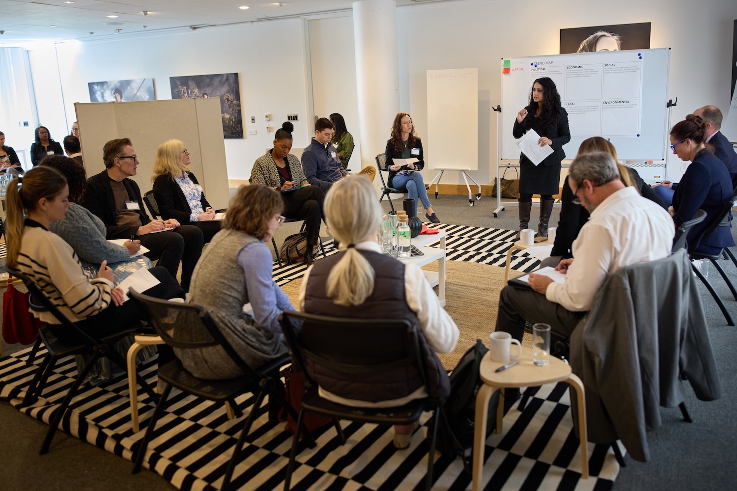 Attendees break up into group discussions at Ikea One Home One Planet event