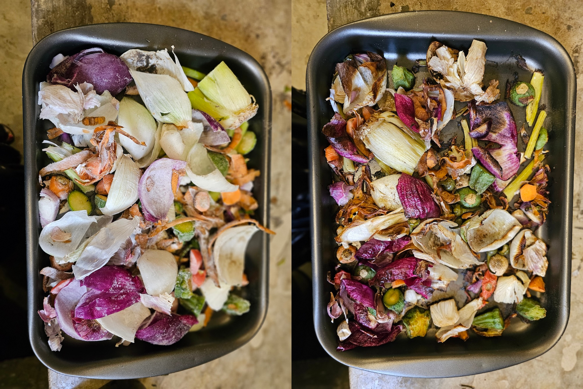 roasting scraps - how to make vegetable broth from scraps