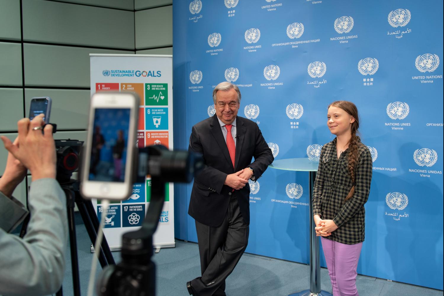 Greta Thunberg and U.N. Secretary-General António Guterres