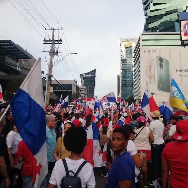 protests in panama over a copper mining project
