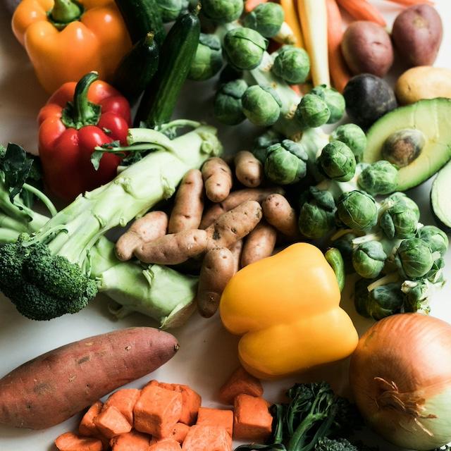 Assorted vegetables. 
