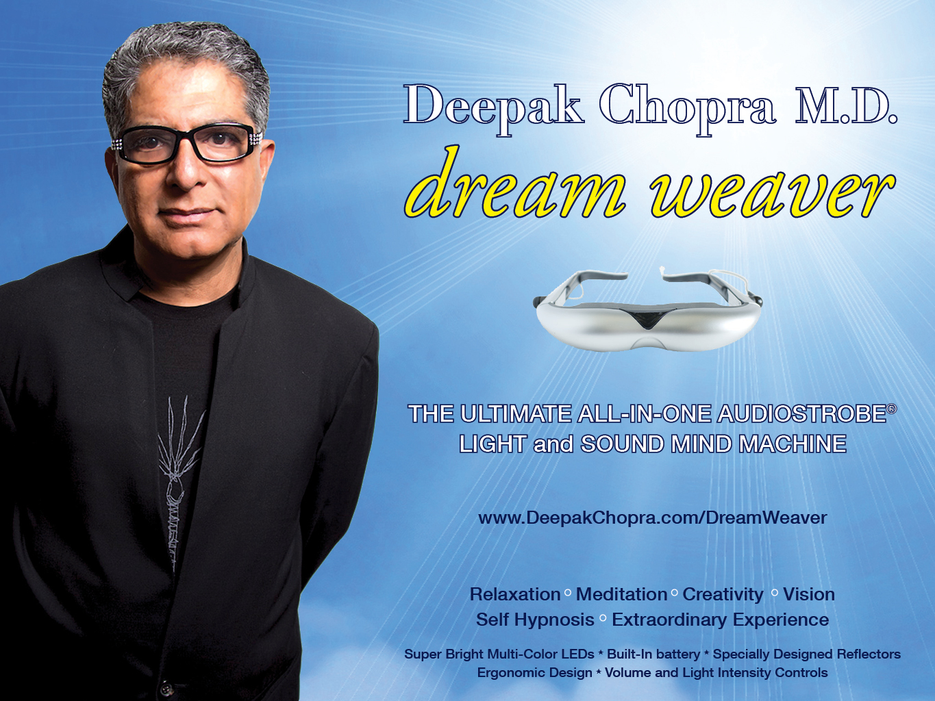 Deepak Chopra, M.D. Introduces the Dream Weaver App for iPhones and Androids to Meditate, Relax and Dream Instantly Image