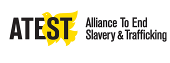 Alliance to End Slavery and Trafficking (ATEST) logo