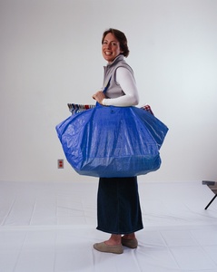 Ikea's blue bag gets even bigger in a pair of oversized campaigns