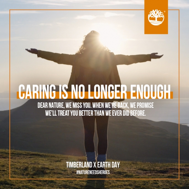 hack duizend Overleg CSRWire - Timberland Shares an Emotional Open Letter to Nature for 50th  Anniversary of Earth Day with a Bold Message: "Caring is no Longer Enough"