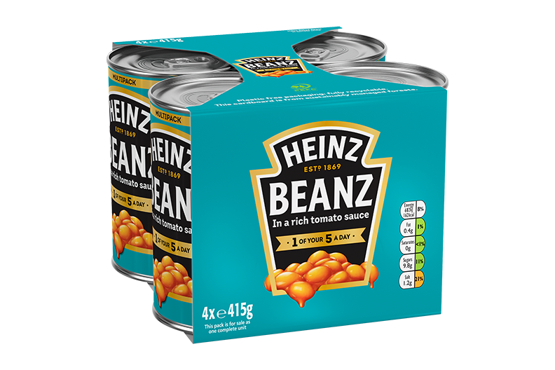 Heinz white beans in rich tomato sauce cans