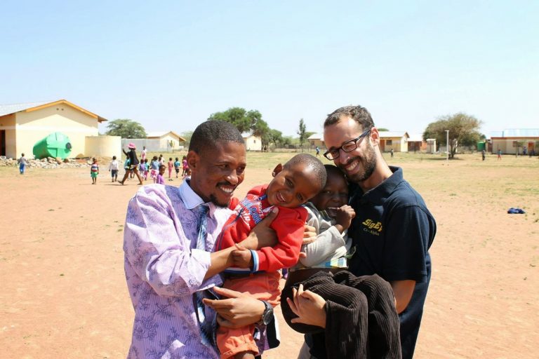 Charlie serving in his Peace Corps village in Botswana