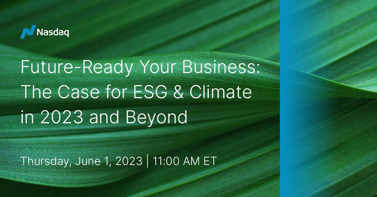 "Future-Ready Your Business: The Case for ESG & Climate in 2023 and Beyond"