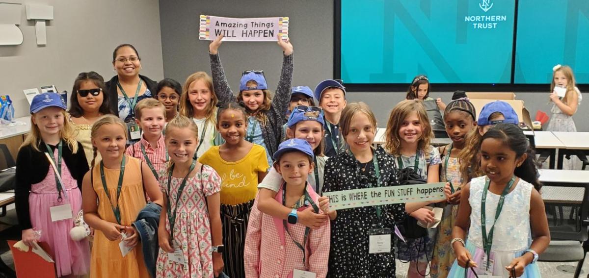 Group of kids in a classroom