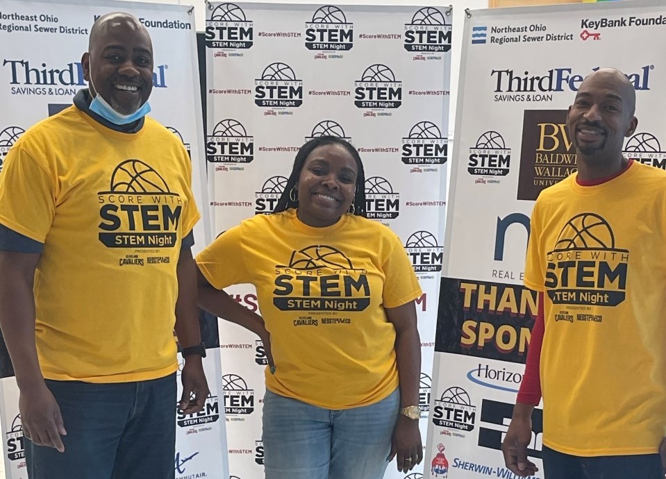 (L-R): Rockwell Automation’s Tyrone Windham, Aaliyah Brown and Marzell Brown. Marzell helped plan the STEM event.