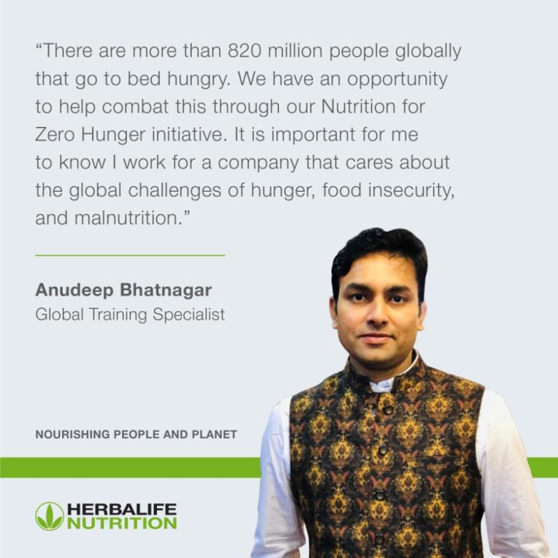 Herbalife Nutrition for Zero Hunger Quote