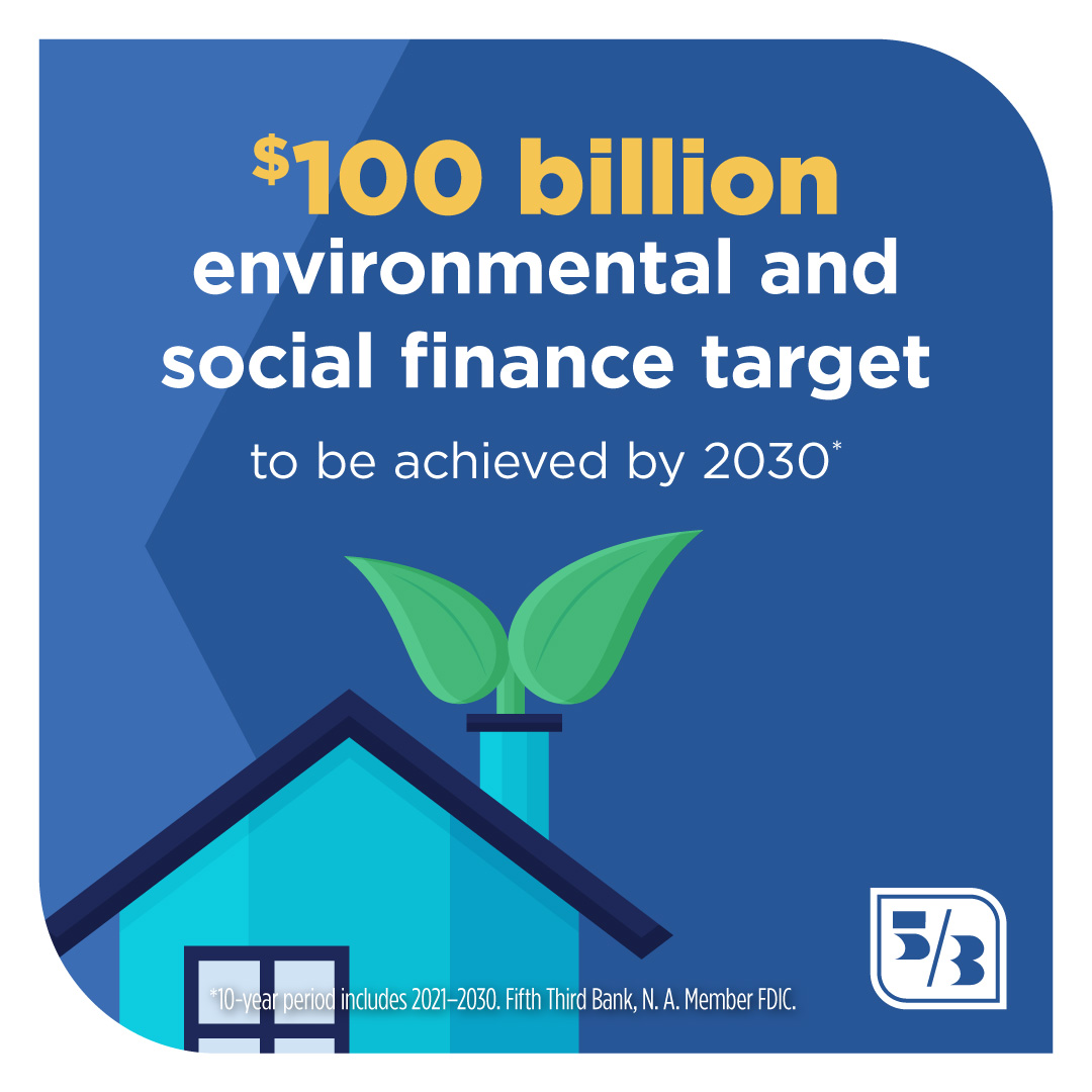 $100 billion environmental and social finance target through 2030