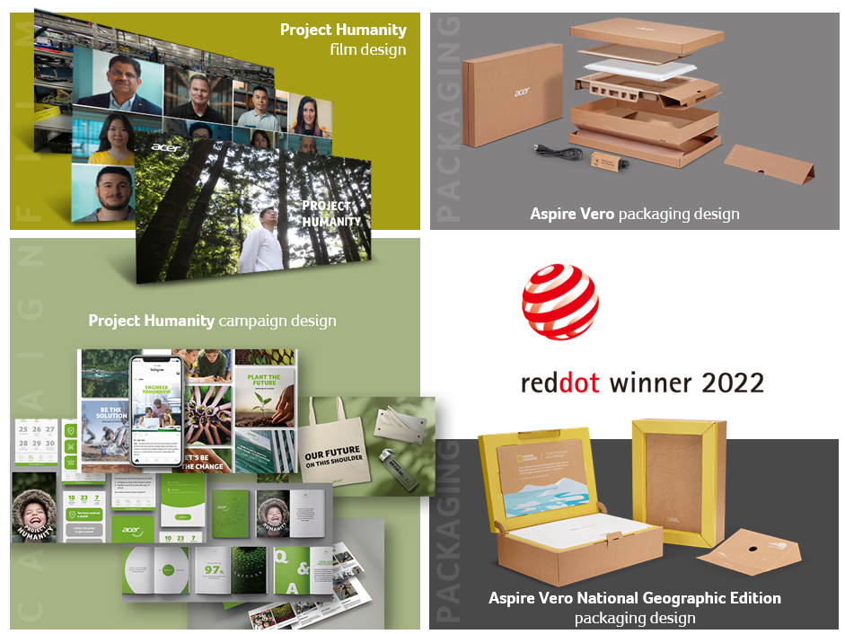 Acer's 2022 Red Dot Brands & Communication award winners