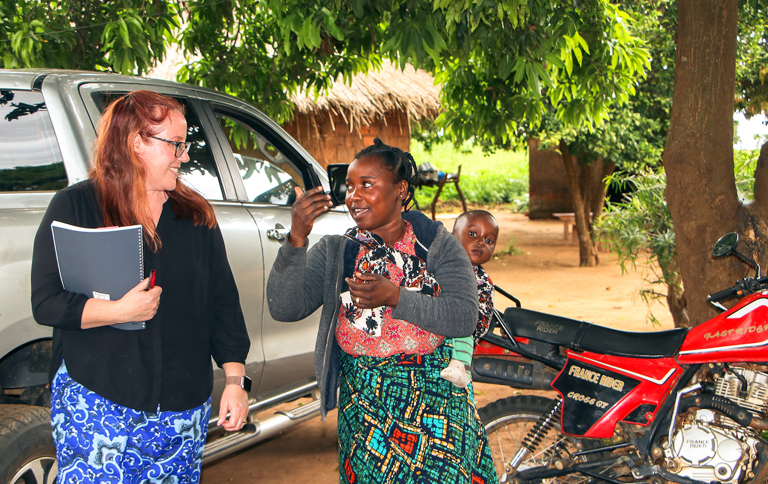 Lizz Welch, CEO of iDE, visits women entrepreneurs in Zambia. 