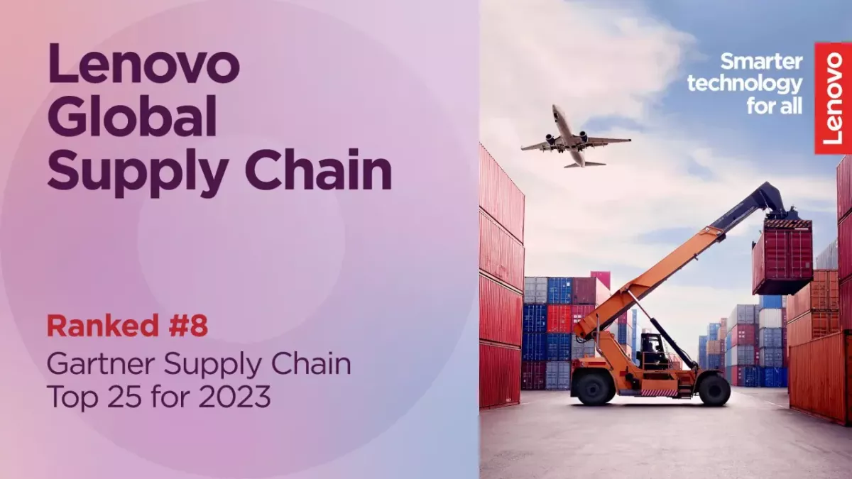Lenovo global supply chain Ranked #8