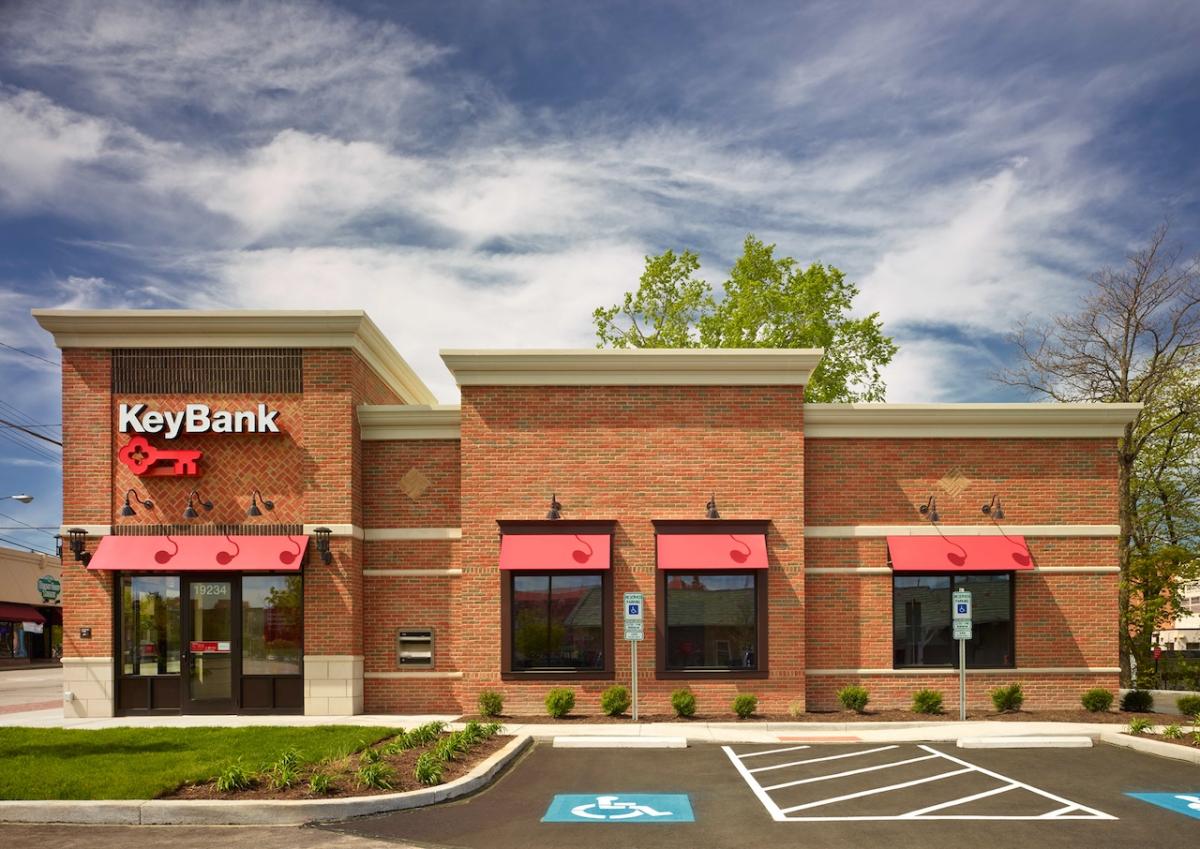 Artists rendering for a KeyBank branch.