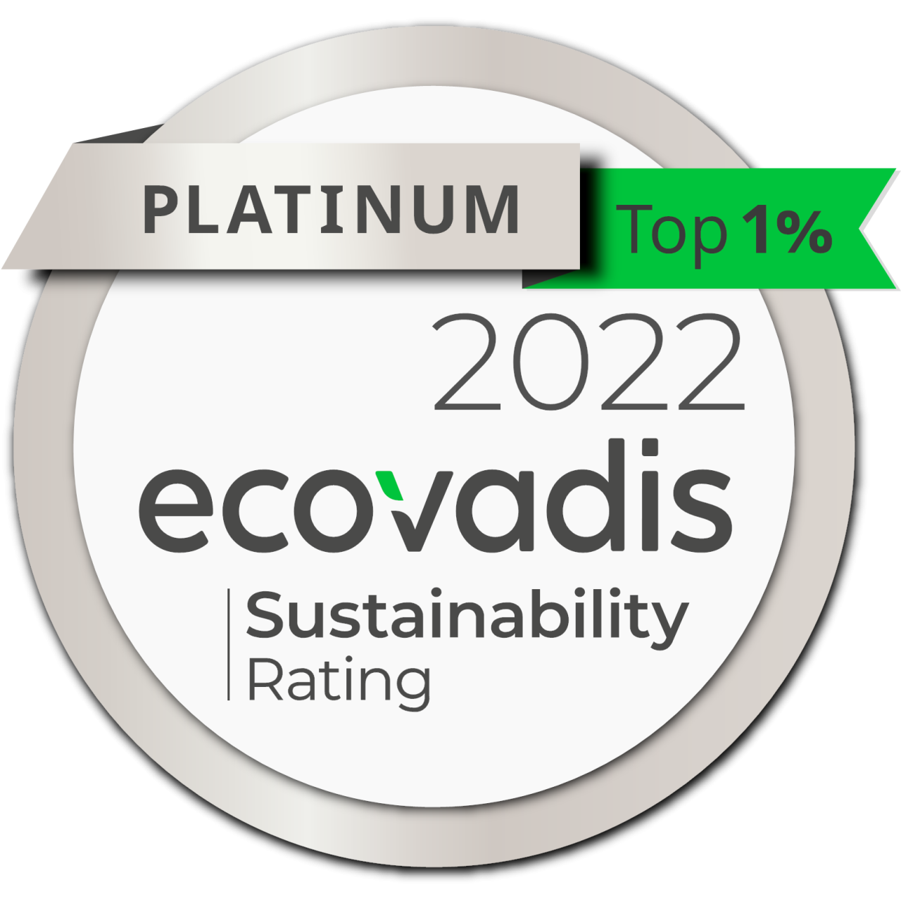 Ecovadis Sustainability rating, Platinum logo