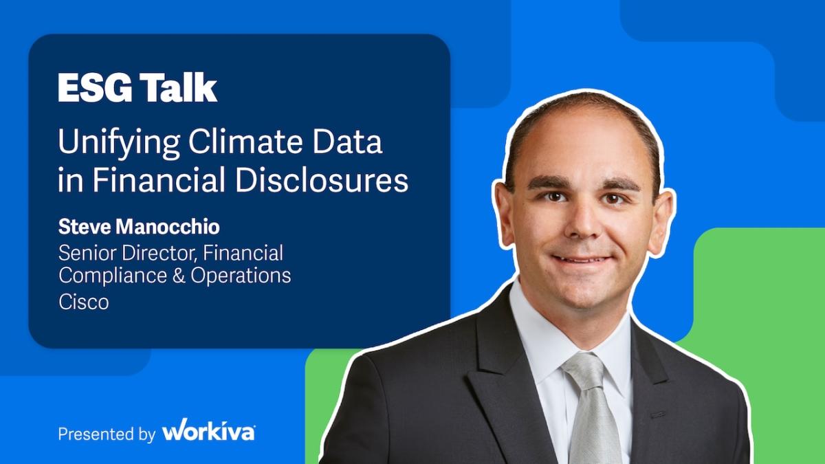 ESG Talk: Unifying Climate Data in Financial Disclosures with Steve Manocchio.
