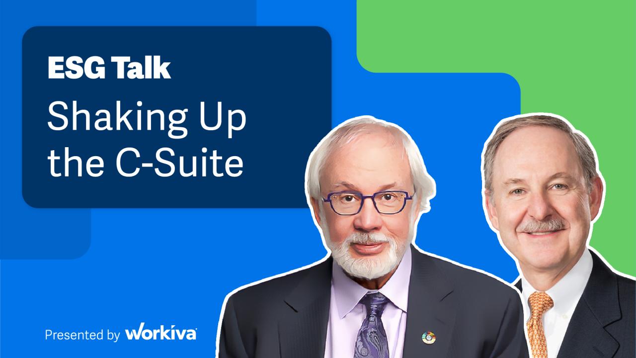 ESG Talk: Shaking Up the C-Suite. Bob Eccles shown in photo.