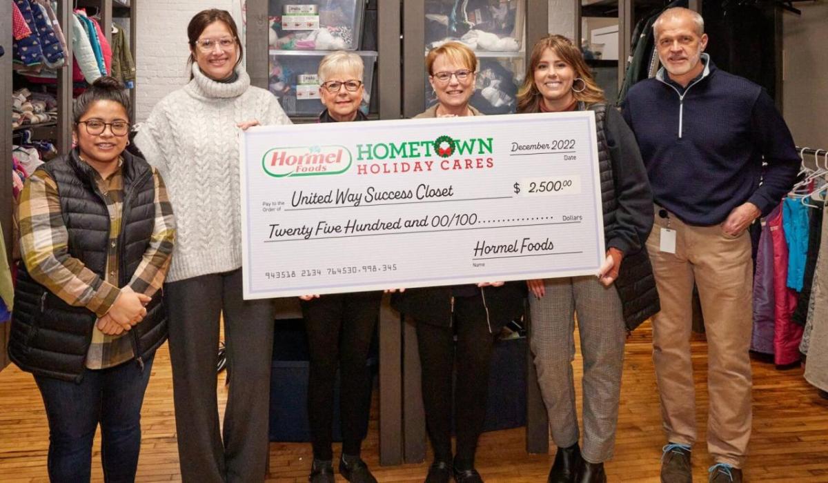 United Way oversized check presentation