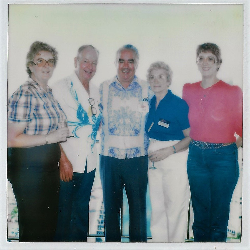 L to R: Daughter Marilyn Anderson, husband Robert Jones, Glen Bell, Margaret Jones, daughter Barbara Nelson
