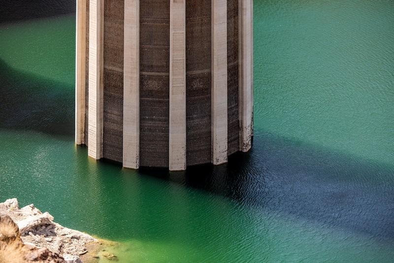 tower in green water