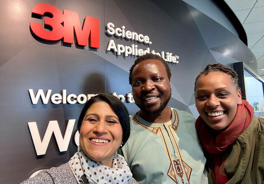 African innovator William Kamkwamba at 3M headquarters with family.
