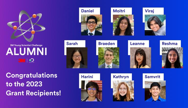 3M Young Scientist Challenge: Congratulations to the 2023 Grant Recipients.