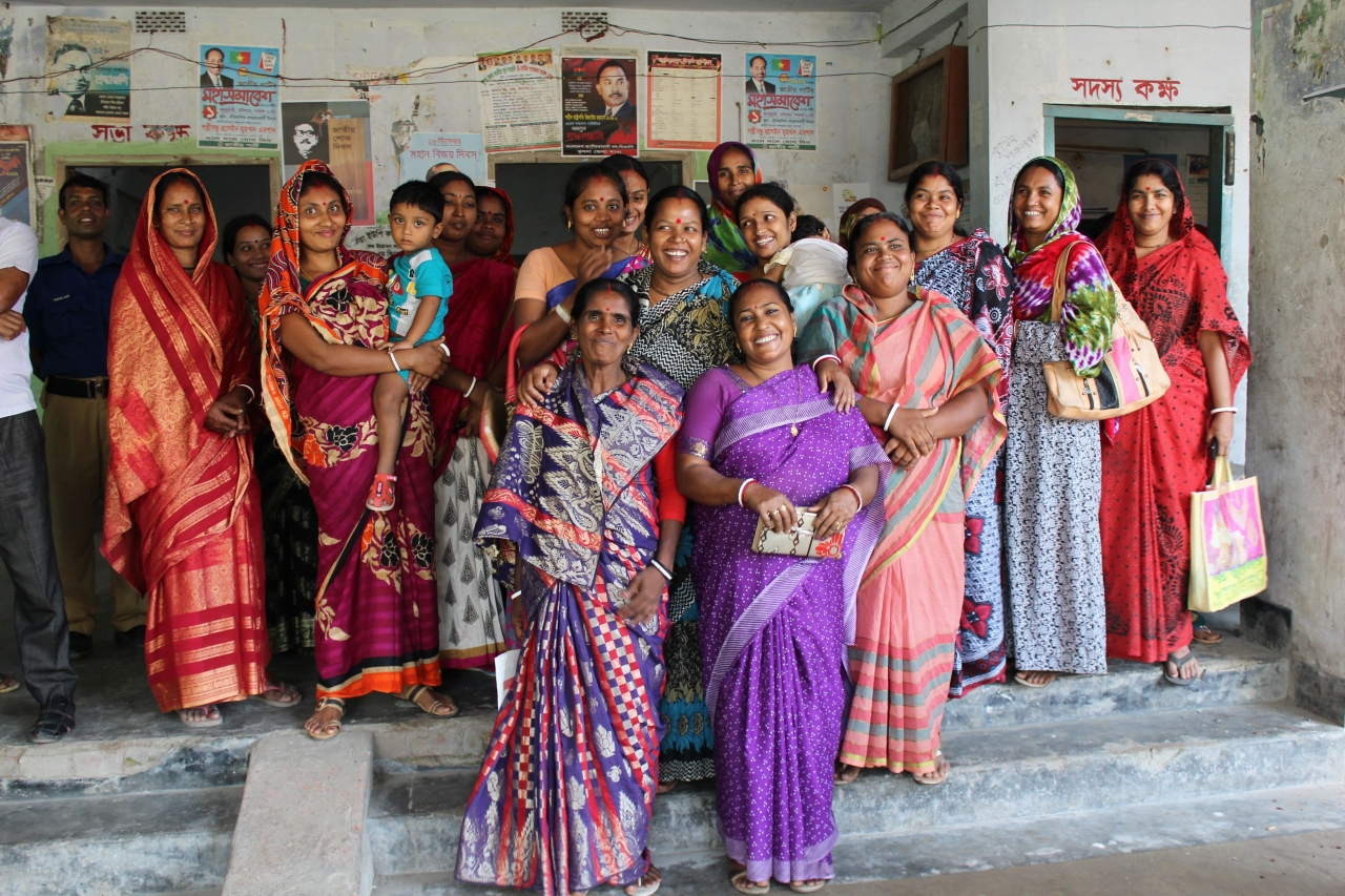 Group of smiling women