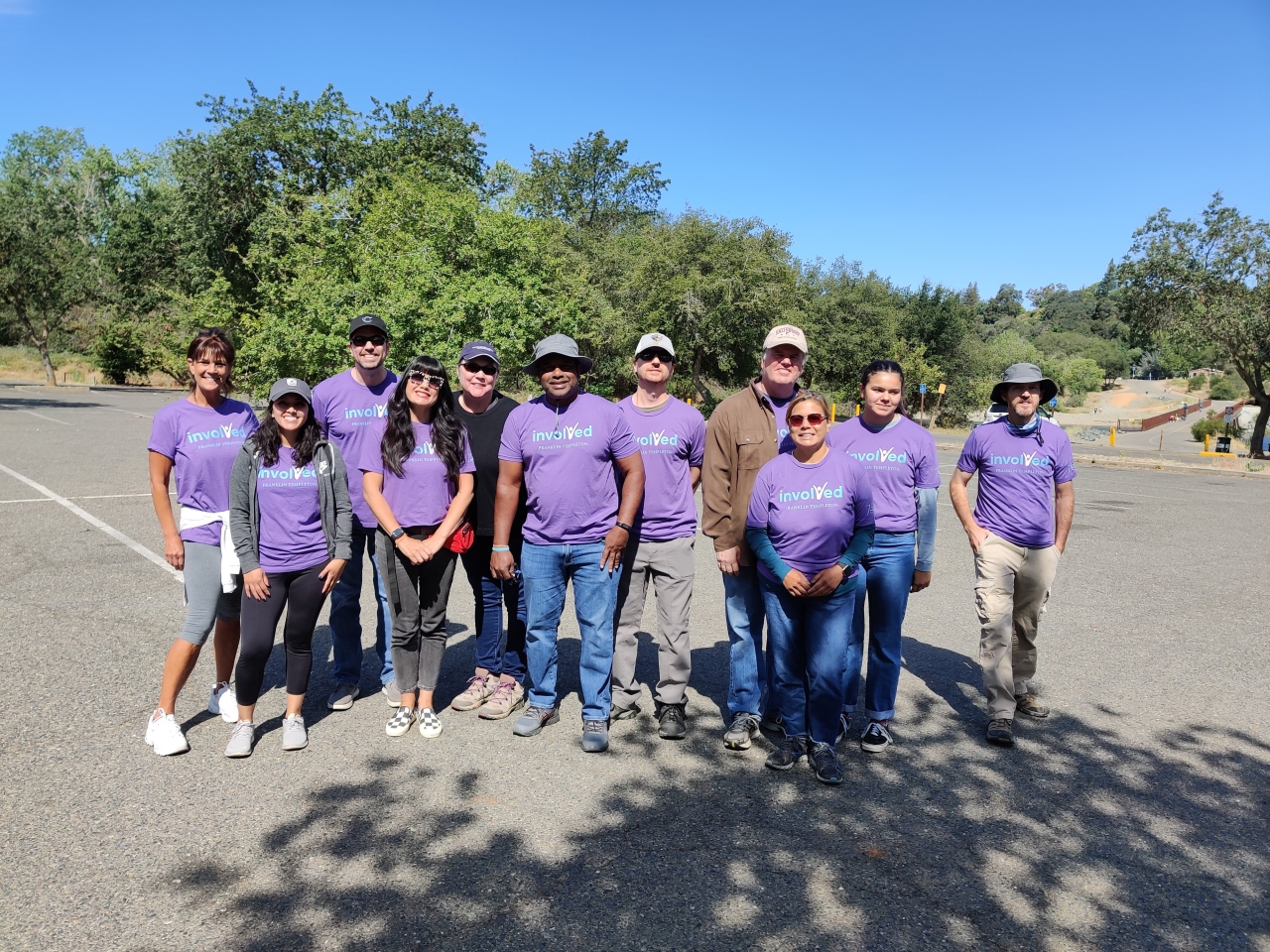 large group of volunteers