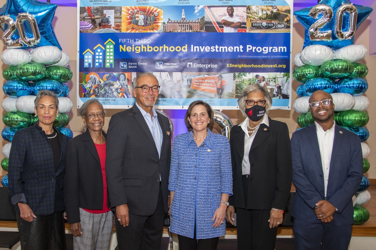 Group of people at Columbus Neighborhood Investment Program announcement