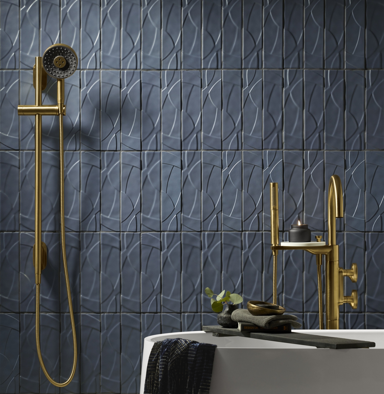 Image of a tile wall in a bathroom