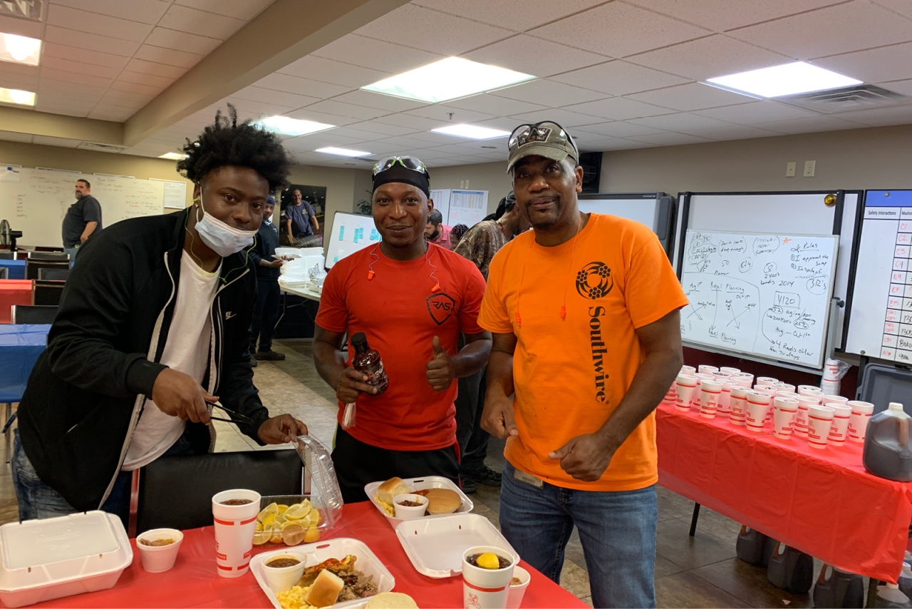 employees at Southwire celebrate
