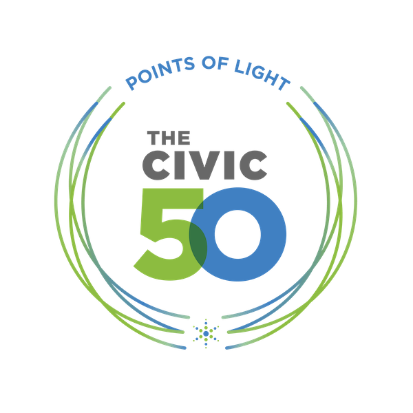 "Points of Light the Civic 50" award badge