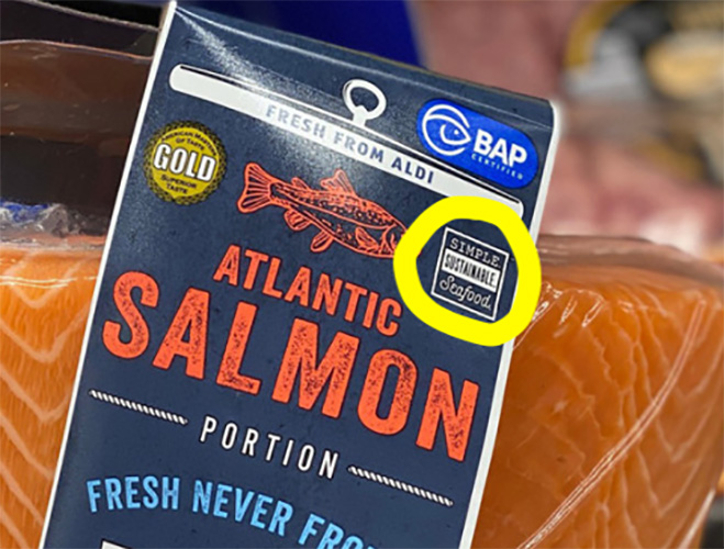 Package of salmon