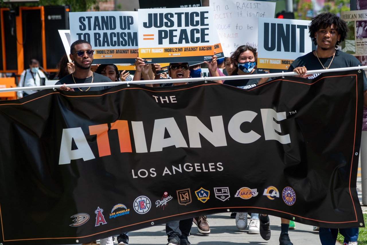 Alliance to End Racism marchers