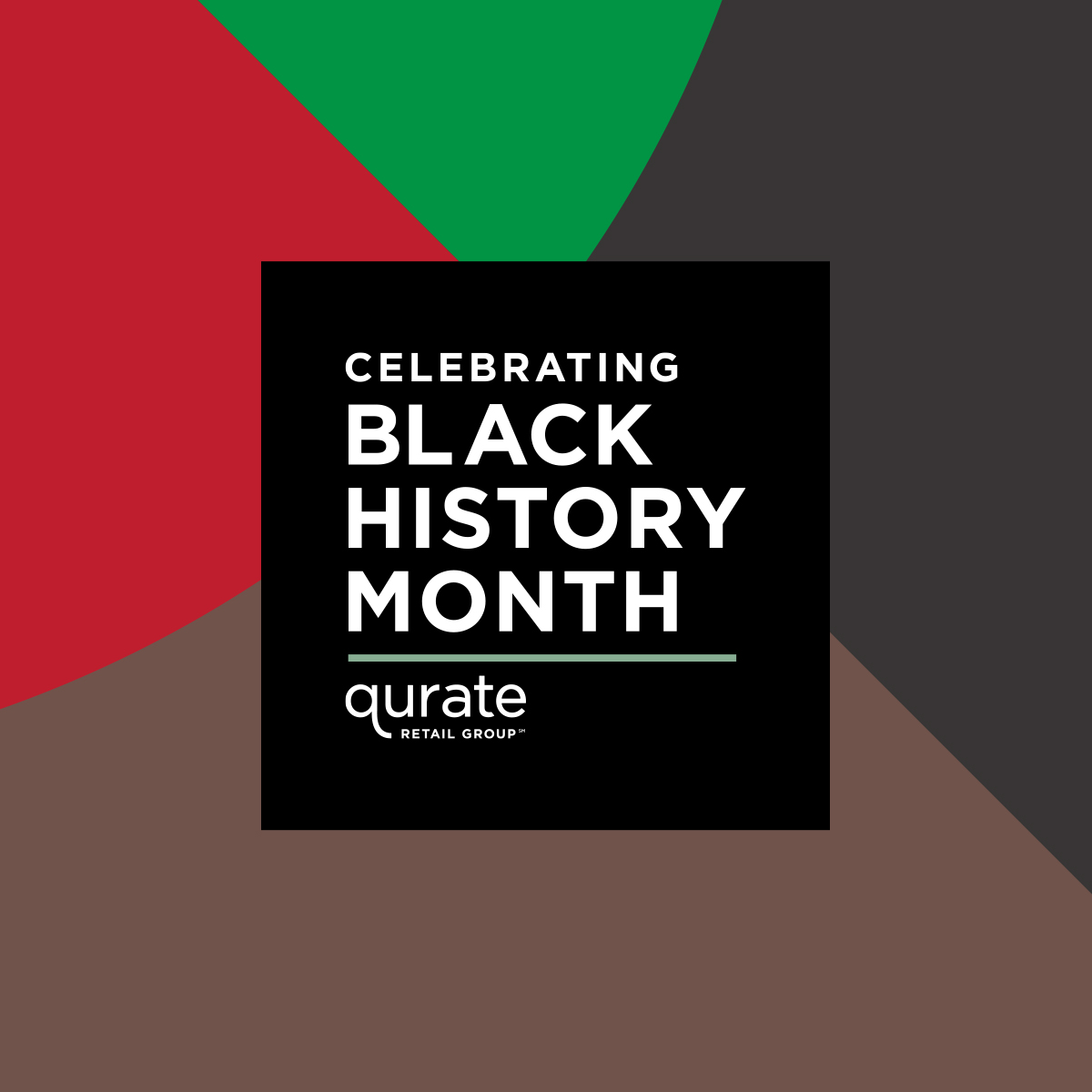 Graphic reading, "Celebrating Black History Month" above Qurate logo