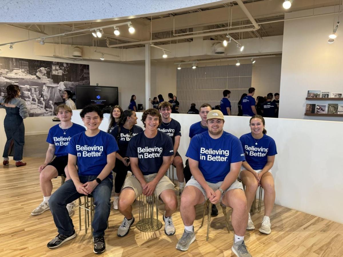 group of interns sitting