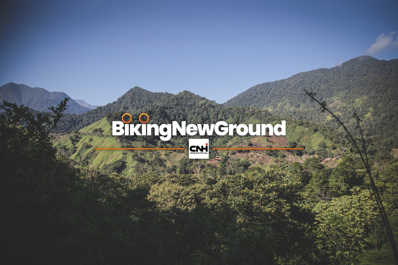 Biking new Ground with mountains