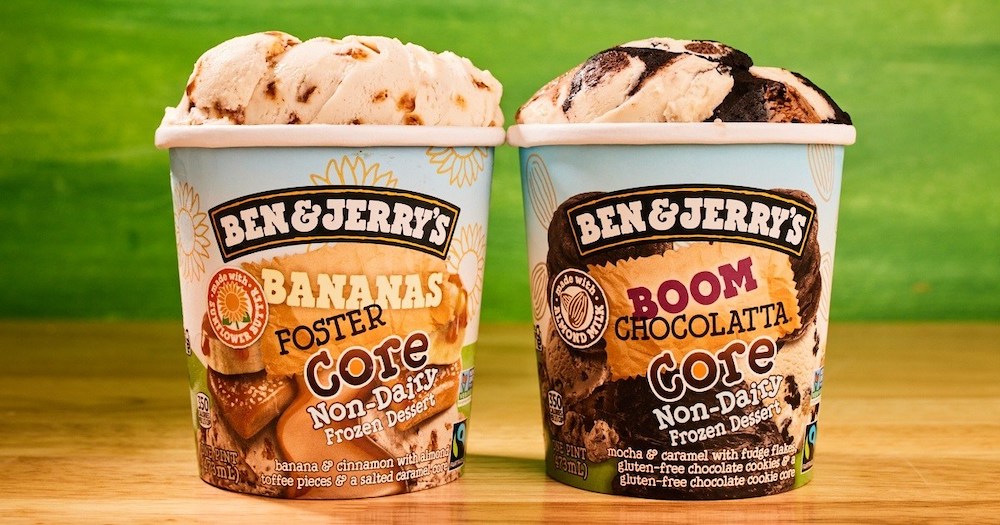 Ben and Jerrys new non-dairy core flavors - new plant-based foods