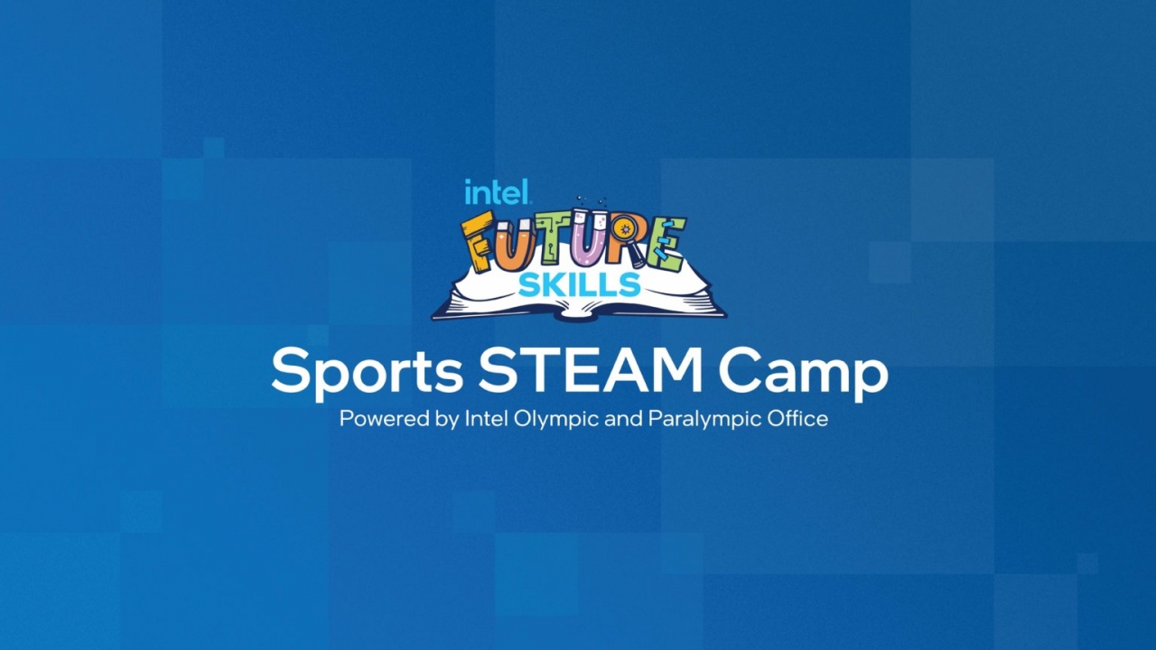 Banner image reading "Sports STEAM Camp: Powered by Intel Olympic and Paralympic Office"