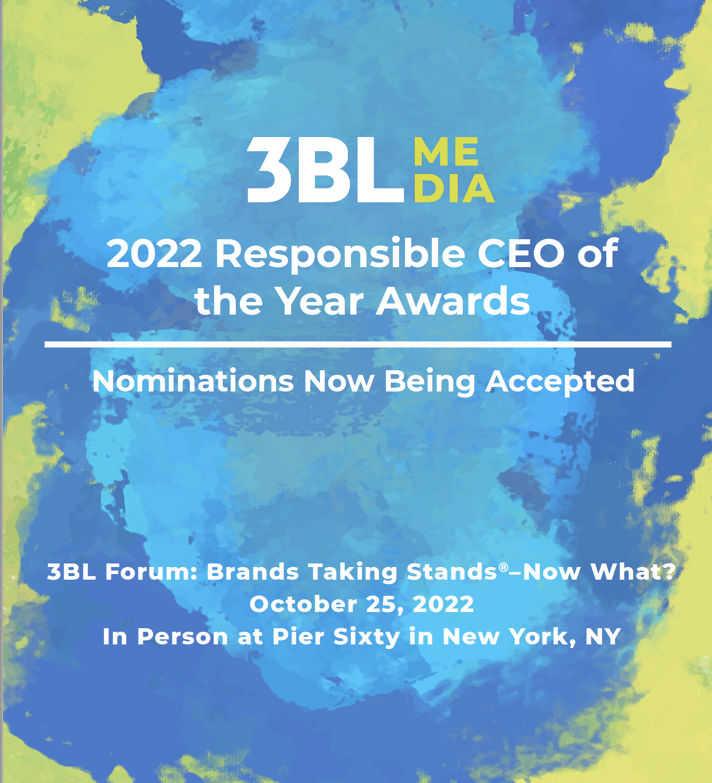 3BL Media Graphic reads: 2022 Responsible CEO of the Year Awards