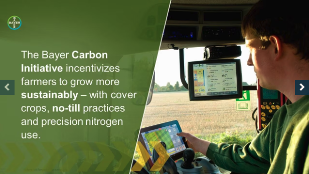 The Bayer Carbon Initiative incentivizes farmers to grow more sustainably - with cover crops, no-till practices and precision nitrogen use.