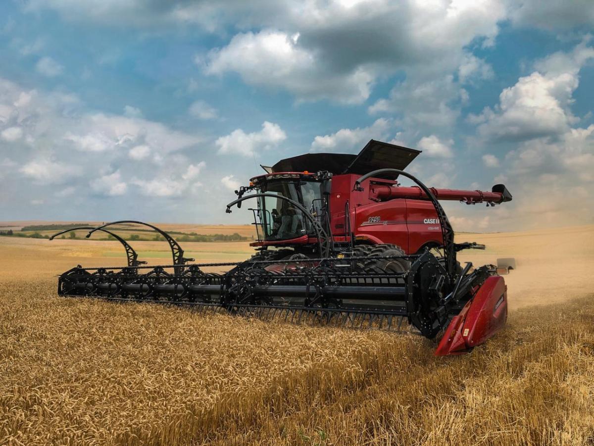 Red Case Axial Flow Combine Harvester
