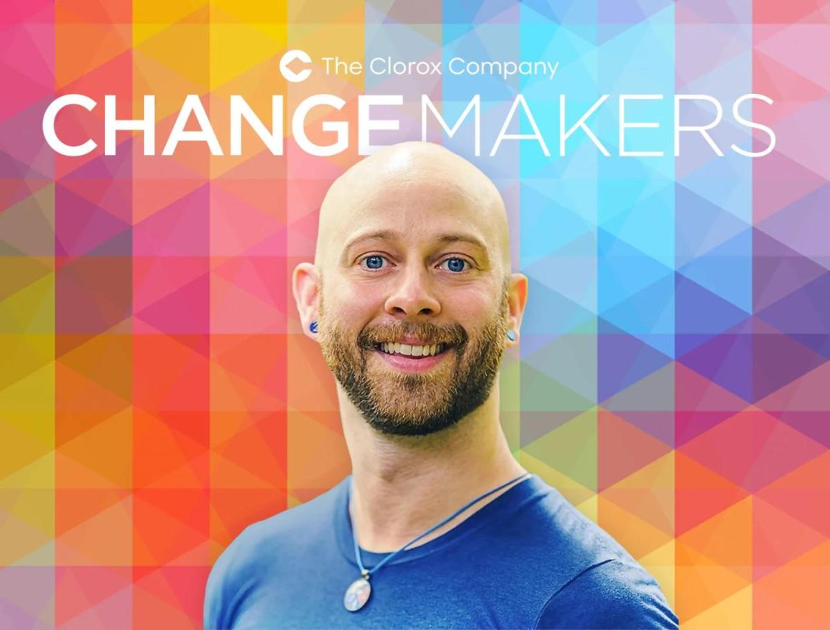 Tyler Van Arsdale, colorful background and title "Changemakers".