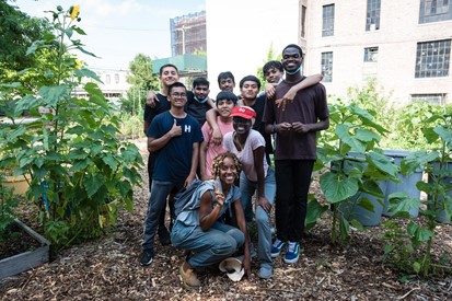 People in a community garden