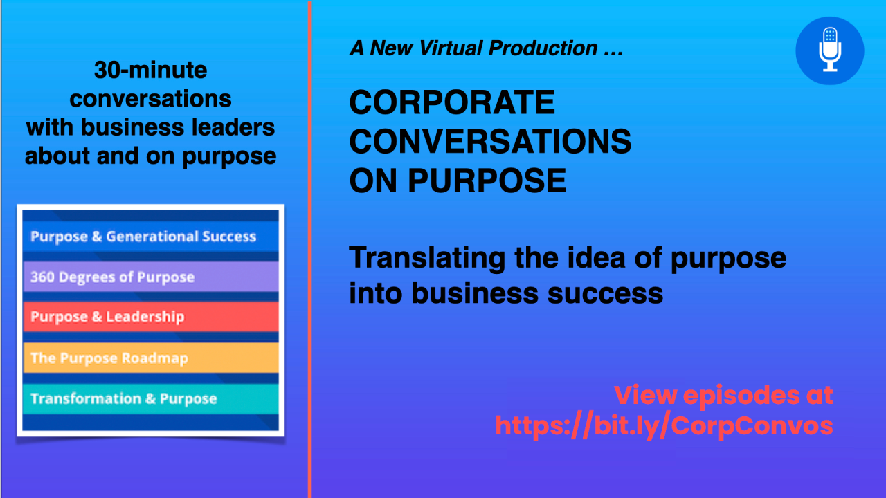 "corporate conversations on purpose" banner