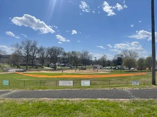 The new baseball field this past spring.