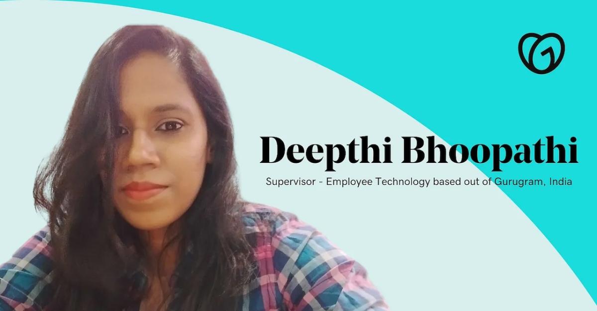 Deepthi Bhoopathi, Supervisor, Employee Training, GoDaddy.
