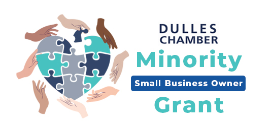 Dulles Chamber Minority Small Business owner Grant with logo